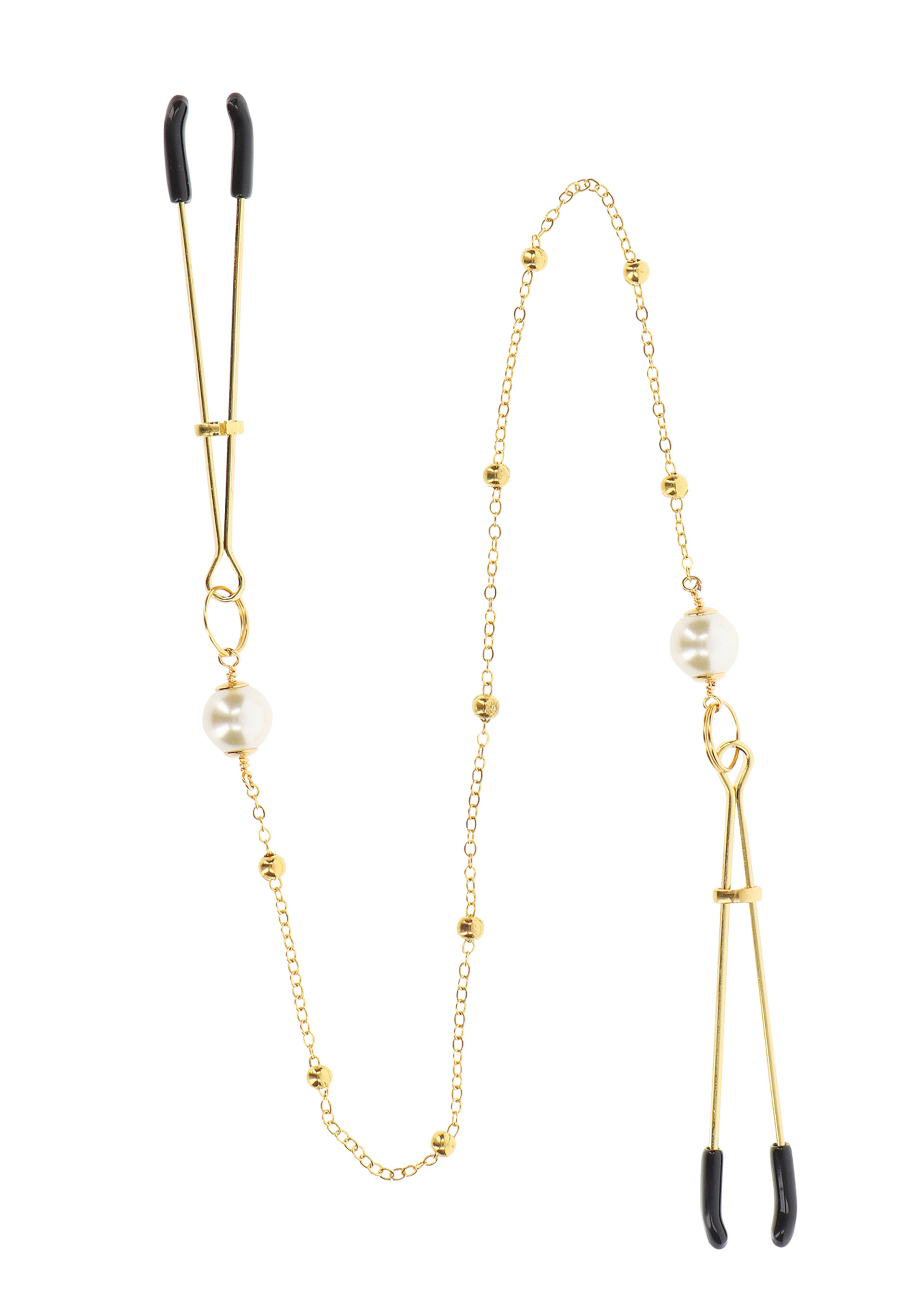 Taboom tweezers pearl & deluxe chain - klipsy na sutki z łańcuszkiem ⚫ DARMOWA DOSTAWA od 299zł ⚫ DYSKRETNA PRZESYŁKA 24H Z POLSKI ⚫