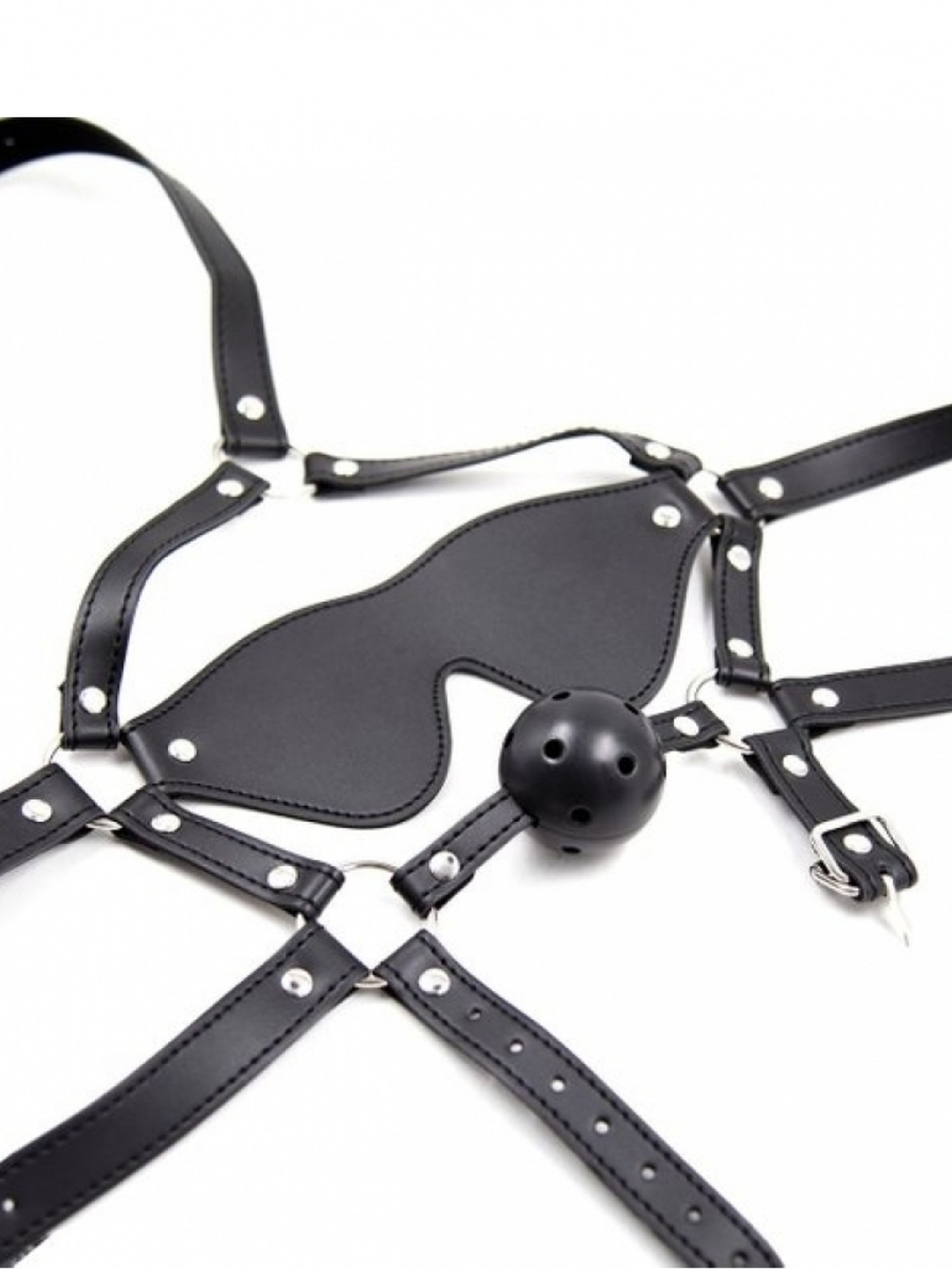 Argus eye mask with ball gag - Maska bdsm z kneblem ▶️▶️ DYSKRETNIE ▶️ GWARANCJA ▶️ PRZESYŁKA 24h ▶️