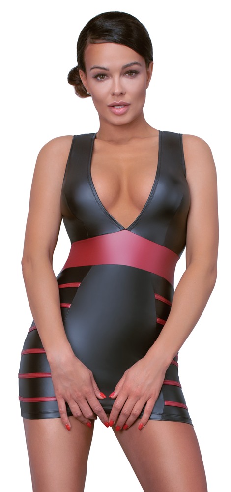 Cotelli dress black/red - Sukienka, Czarno - Czerwony Wariant/Rozmiar: S ▶️▶️ DYSKRETNIE ▶️ GWARANCJA ▶️ PRZESYŁKA 24h ▶️