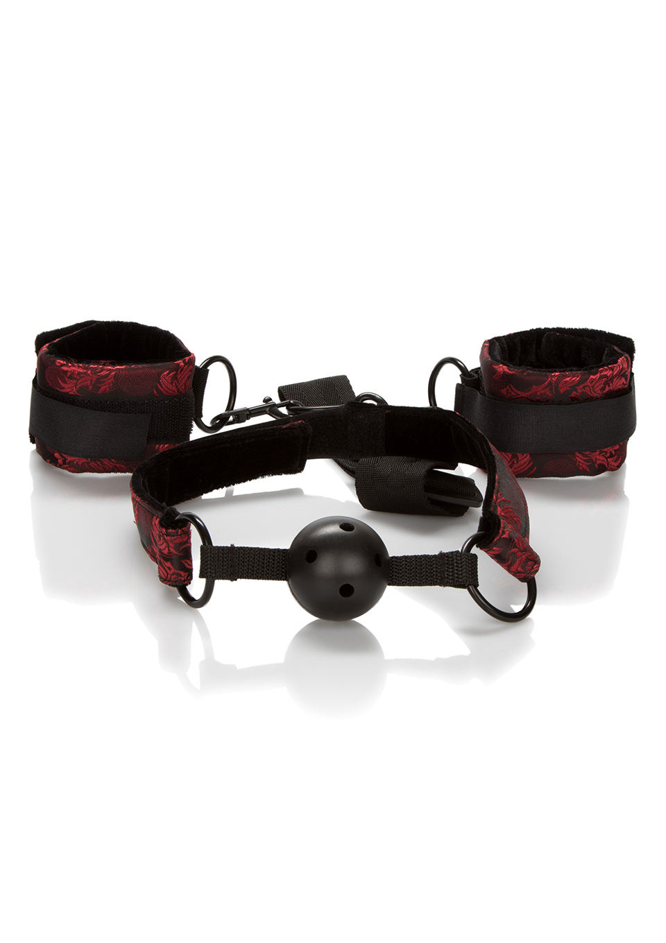 Scandal Breathable Ball Gag W Cuffs - Knebel z kulką ▶️▶️ DYSKRETNIE ▶️ GWARANCJA ▶️ PRZESYŁKA 24h ▶️