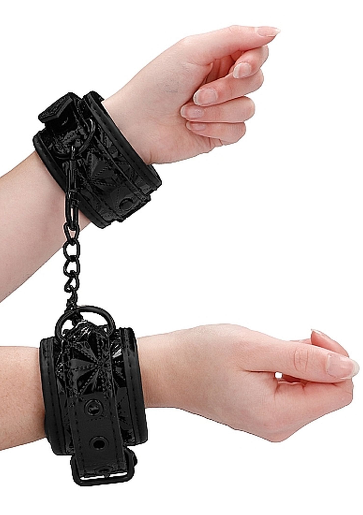 Ouch! luxury hand cuffs - black - Kajdanki ⚫ DARMOWA DOSTAWA od 299zł ⚫ DYSKRETNA PRZESYŁKA 24H Z POLSKI ⚫