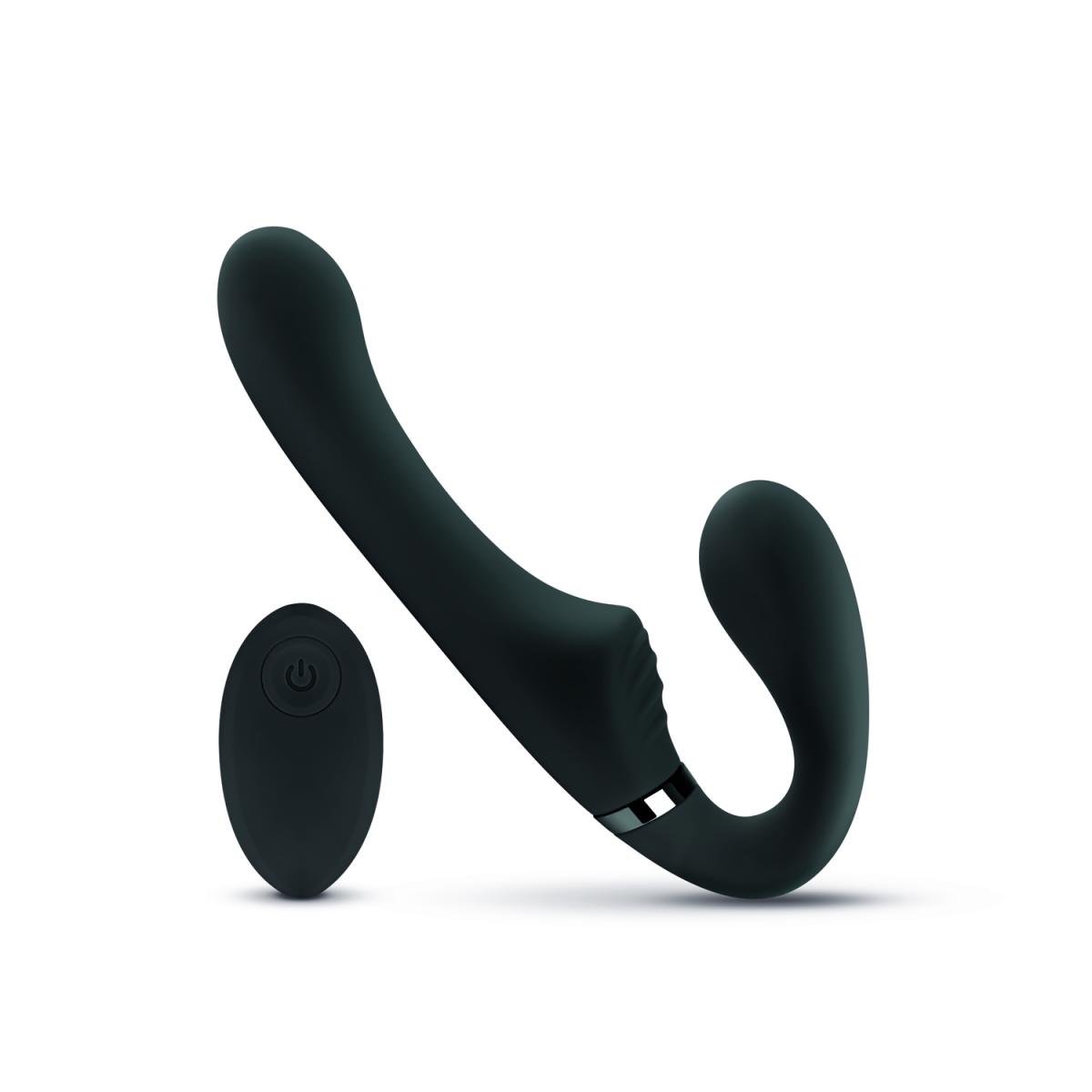 No-Parts Avery Strapless Strap-On Vibrating Dildo - 22 Cm - Wibrujące dildo Strap-on ⚫ DARMOWA DOSTAWA od 299zł ⚫ DYSKRETNA PRZESYŁKA 24H Z POLSKI ⚫