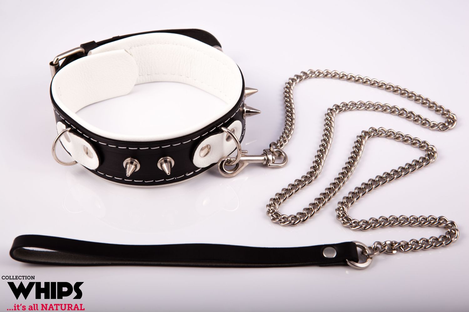 Whips Collections Obroża Niewolnika Ze Smyczą - Biały ▶️▶️ DYSKRETNIE ▶️ GWARANCJA ▶️ PRZESYŁKA 24h ▶️