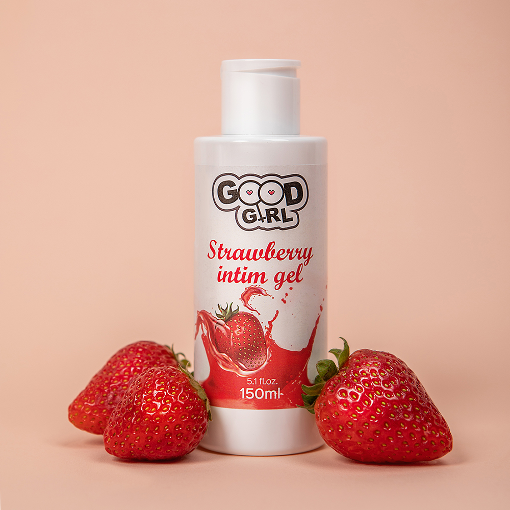 Good Girl Strawberry Intim Gel 150ml - Lubrykant na bazie wody, truskawkowy ▶️▶️ DYSKRETNIE ▶️ GWARANCJA ▶️ PRZESYŁKA 24h ▶️