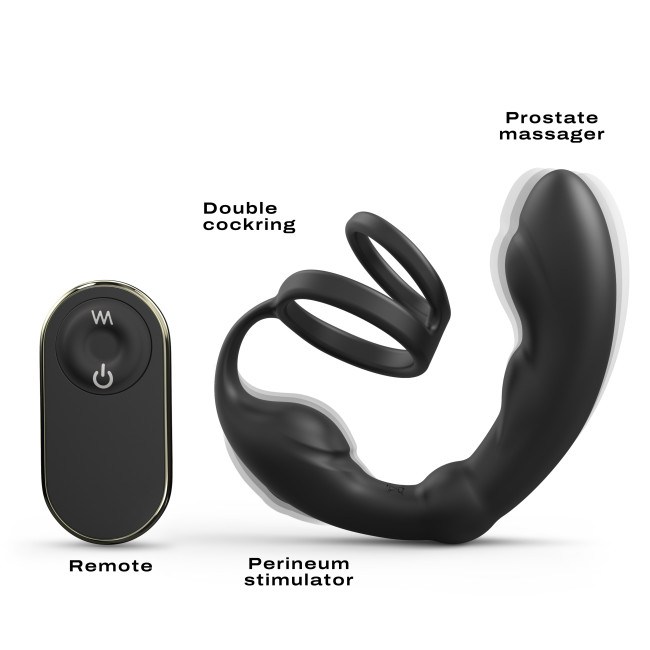 Marc Dorcel P-Ring - Podwójny pierścień erekcyjny z masażerem prostaty ▶️▶️ DYSKRETNIE ▶️ GWARANCJA ▶️ PRZESYŁKA 24h ▶️