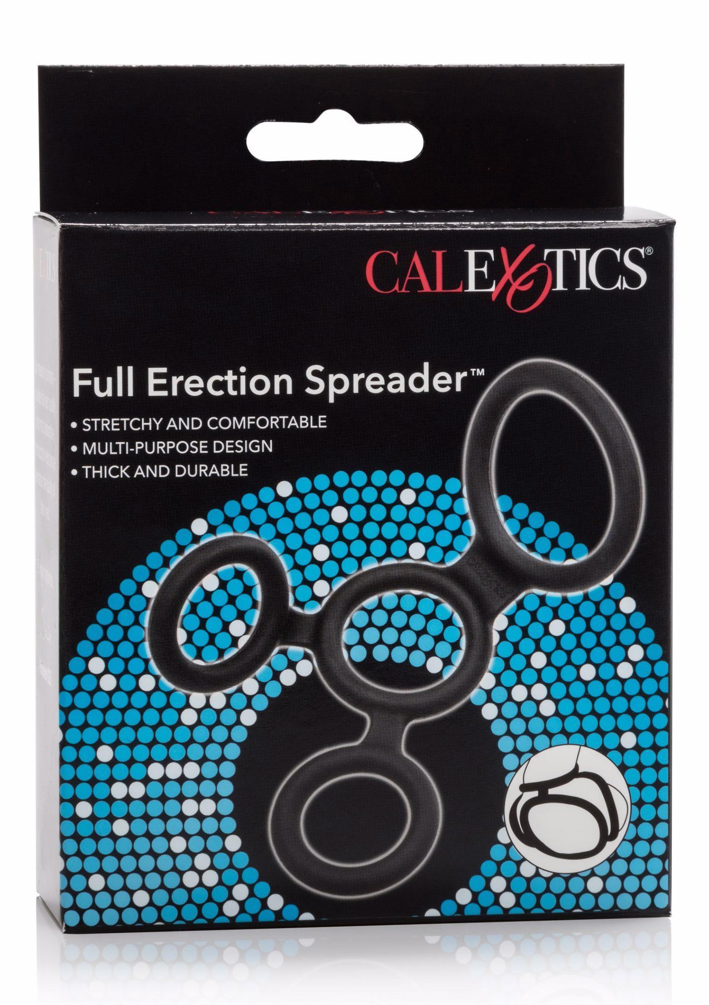 CalExotics Full Erection Spreader Black - Elastyczny pierścień erekcyjny ▶️▶️ DYSKRETNIE ▶️ GWARANCJA ▶️ PRZESYŁKA 24h ▶️