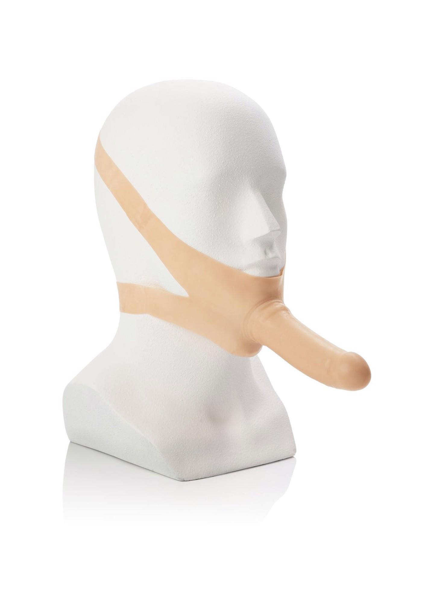 CalExotics The Accommodator Dong Light Skin Tone - Dildo z uprzężą bdsm na głowę ▶️▶️ DYSKRETNIE ▶️ GWARANCJA ▶️ PRZESYŁKA 24h ▶️
