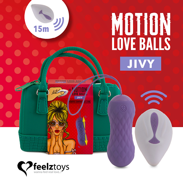 FeelzToys remote controlled motion love balls jivy - Wibrująca kulka na pilota z ruchem pulsacyjnym ▶️▶️ DYSKRETNIE ▶️ GWARANCJA ▶️ PRZESYŁKA 24h ▶️