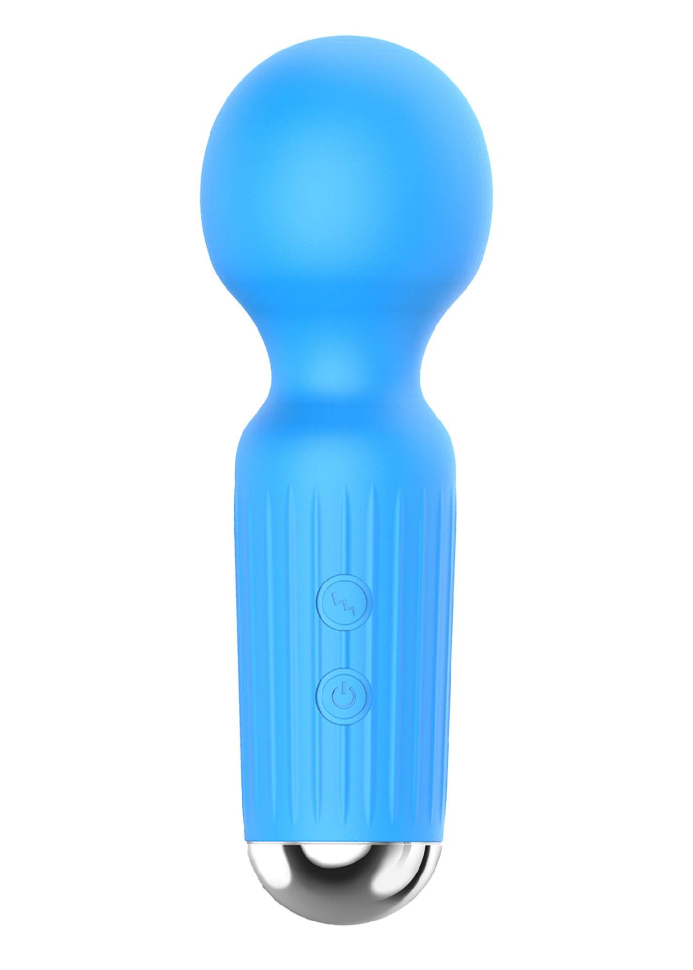 Boss Series Magic Mini 20 UF - Wibrator wand, Niebieski ▶️▶️ DYSKRETNIE ▶️ GWARANCJA ▶️ PRZESYŁKA 24h ▶️