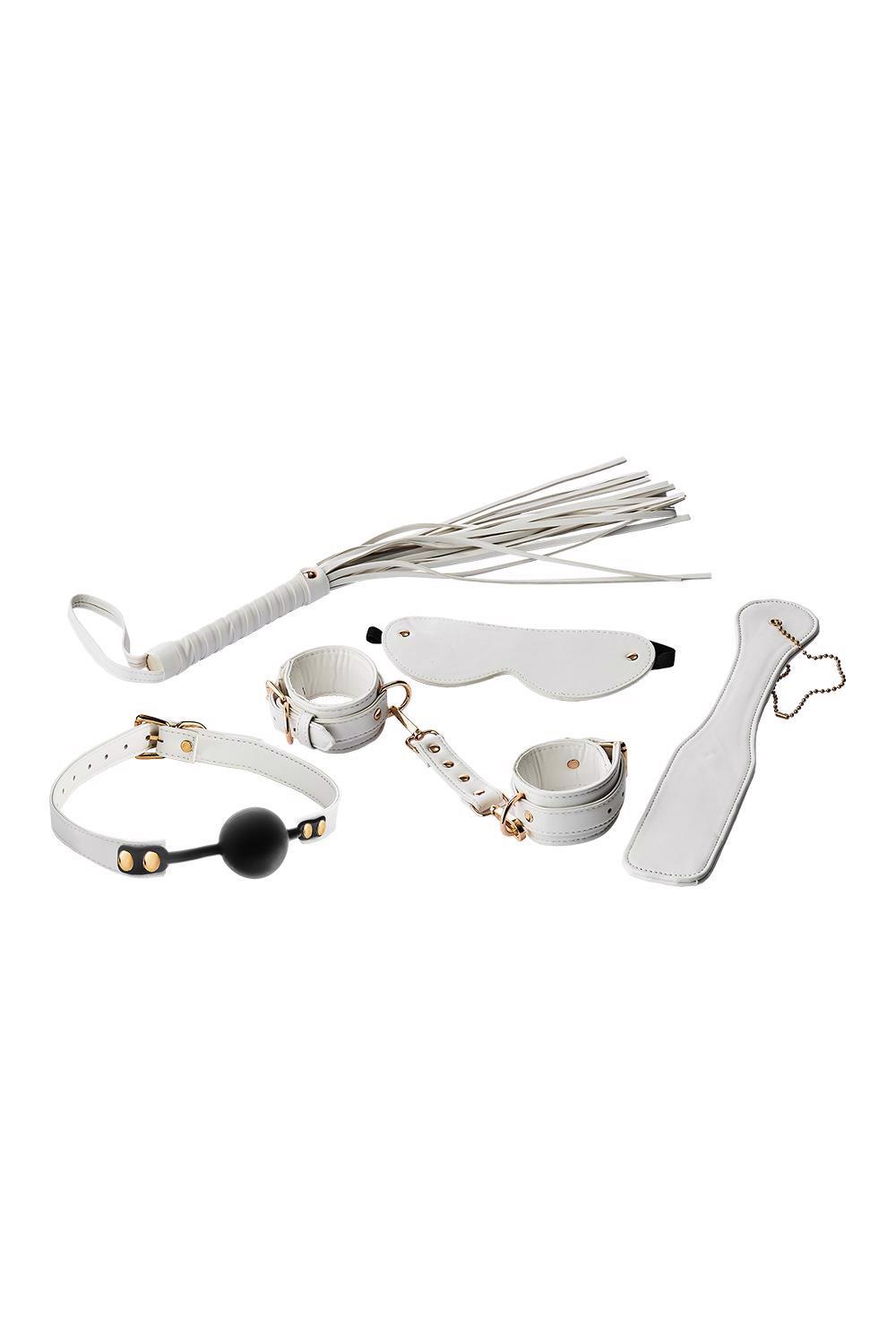 Blaze Elite Bdsm Set White - Zestaw BDSM, Biały ▶️▶️ DYSKRETNIE ▶️ GWARANCJA ▶️ PRZESYŁKA 24h ▶️