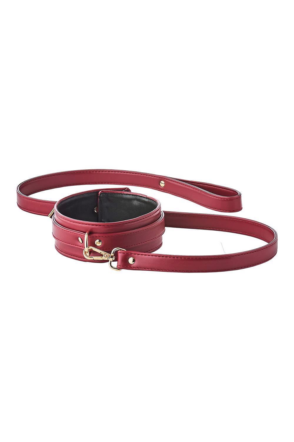 Blaze Elite Collar And Leash Red - Obroża ze smyczą, Czerwony ▶️▶️ DYSKRETNIE ▶️ GWARANCJA ▶️ PRZESYŁKA 24h ▶️