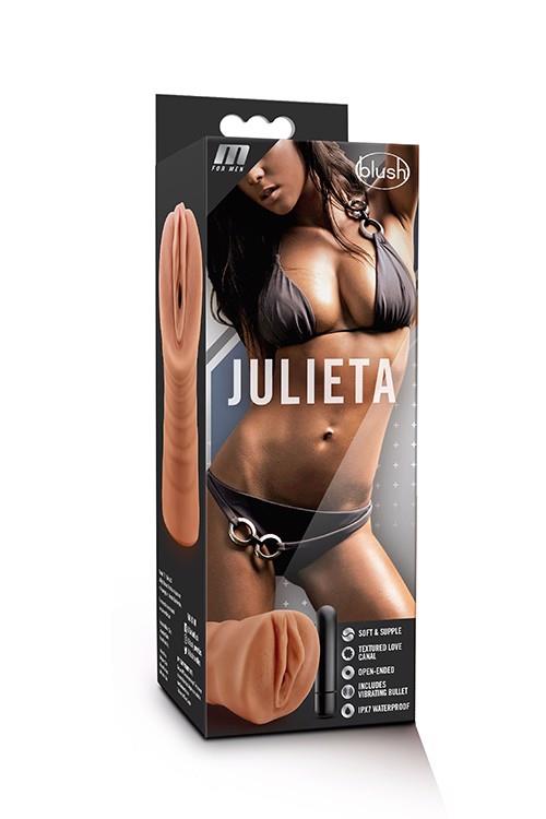 Blush M For Men Julieta Mocha - Masturbator naturalistyczny z wibracjami ⚫ DARMOWA DOSTAWA od 299zł ⚫ DYKSRETNA PRZESYŁKA 24H Z POLSKI ⚫