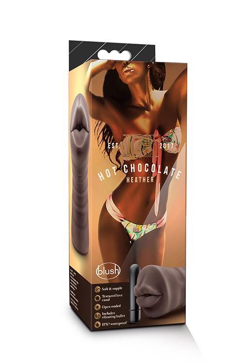 Blush Hot Chocolate Heather Chocolate - Masturbator naturalistyczny z wibracjami ▶️▶️ DYSKRETNIE ▶️ GWARANCJA ▶️ PRZESYŁKA 24h ▶️