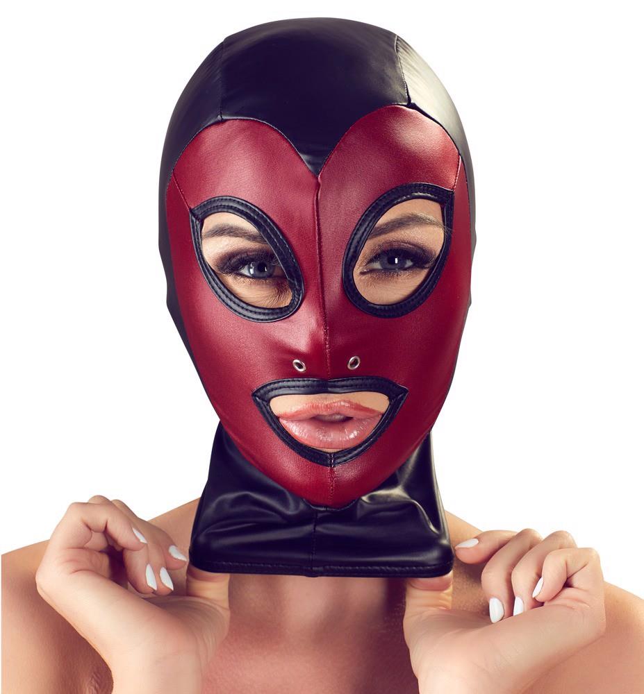 Bad Kitty Head Mask - Maska BDSM, Czerwony ▶️▶️ DYSKRETNIE ▶️ GWARANCJA ▶️ PRZESYŁKA 24h ▶️