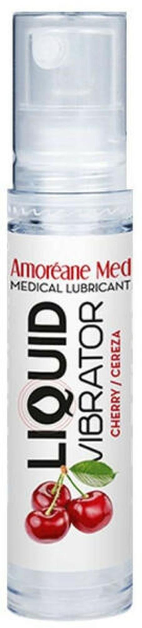 Amoreane Liquid Vibrator Cherry 10Ml - Lubrykant stymulujący ⚫ DARMOWA DOSTAWA od 299zł ⚫ DYSKRETNA PRZESYŁKA 24H Z POLSKI ⚫