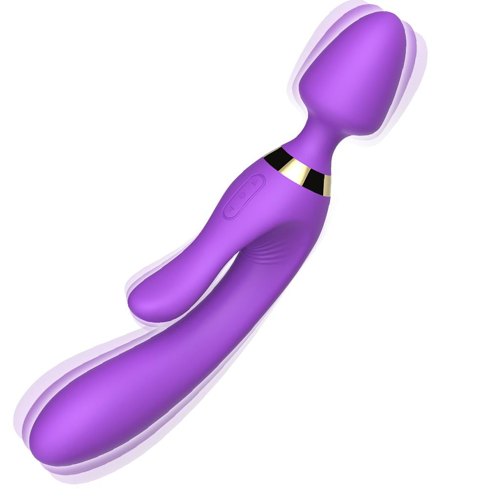 Boss Series Joy Magic Wand Purple - Wibrator wand i króliczek w jednym, Fioletowy ▶️▶️ DYSKRETNIE ▶️ GWARANCJA ▶️ PRZESYŁKA 24h ▶️