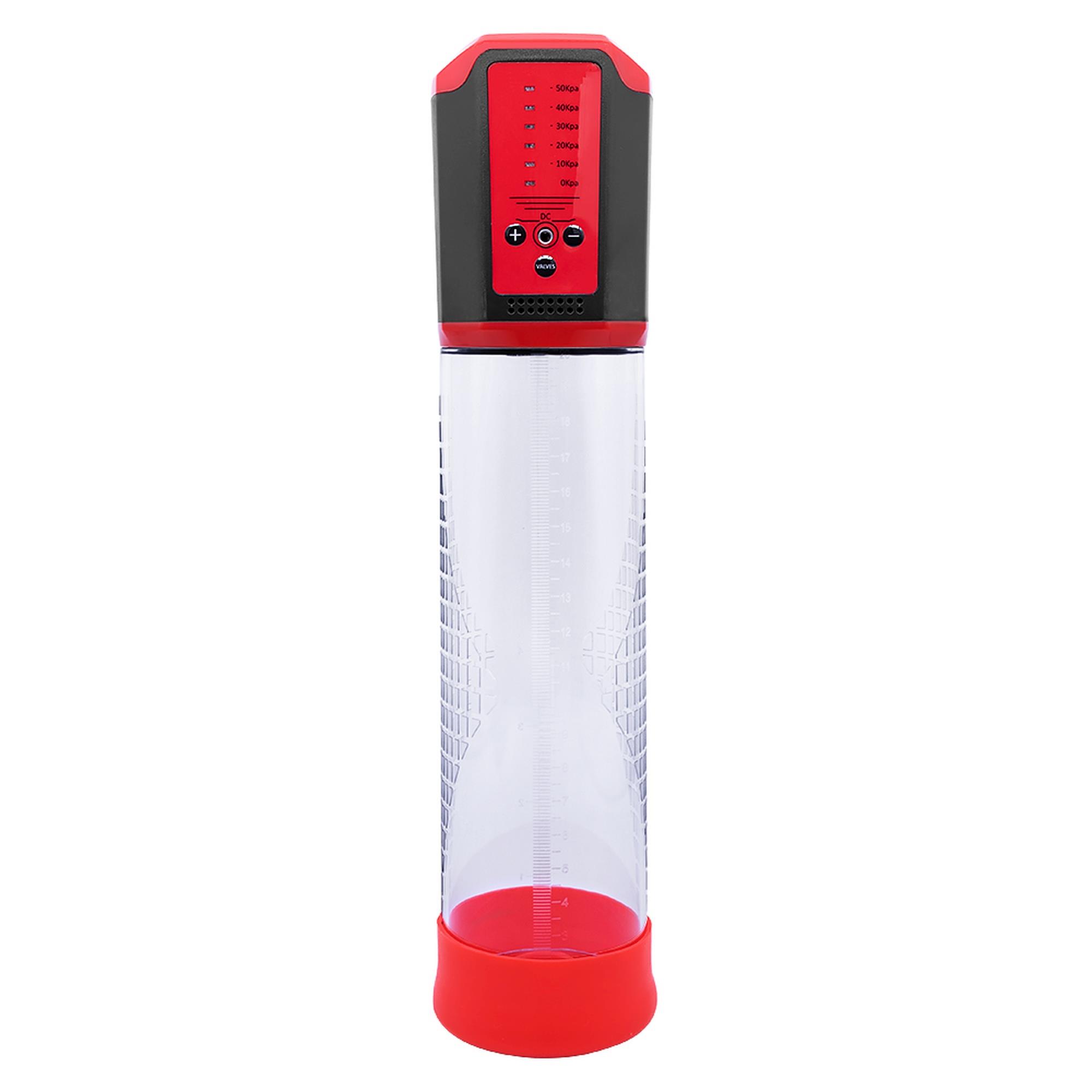 Boss Series Power Passion Pump 5 - Pompka do penisa automatyczna, Czerwony ▶️▶️ DYSKRETNIE ▶️ GWARANCJA ▶️ PRZESYŁKA 24h ▶️