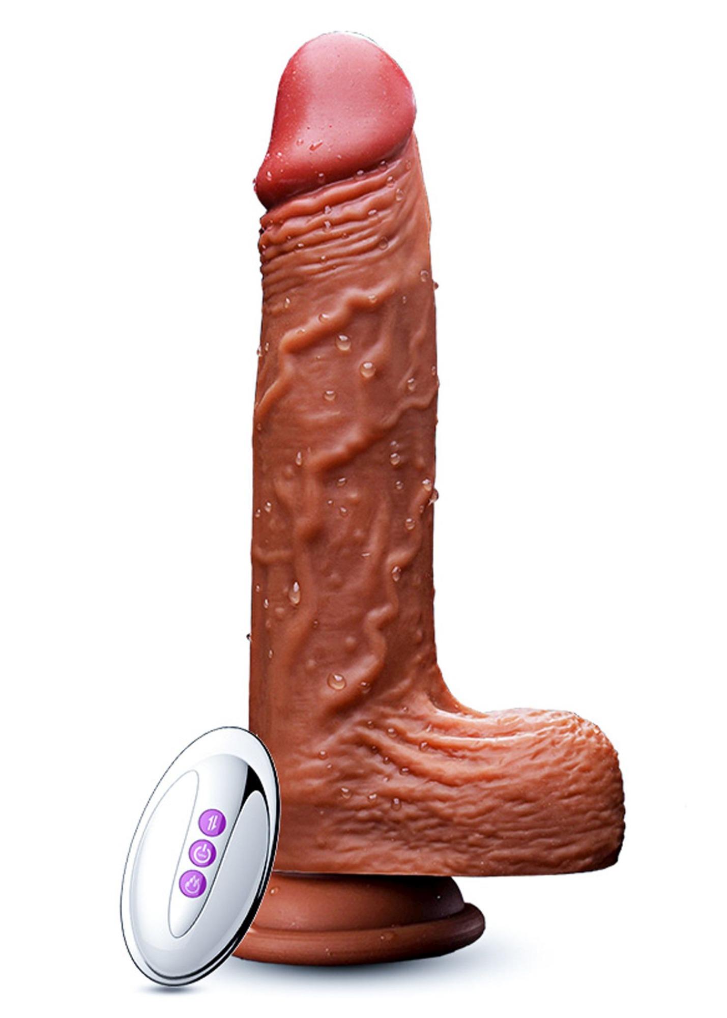 Boss Series Fox Silicone 107 T - Dildo wibrujące na przyssawkę z pilotem i opcją pulsacji ▶️▶️ DYSKRETNIE ▶️ GWARANCJA ▶️ PRZESYŁKA 24h ▶️