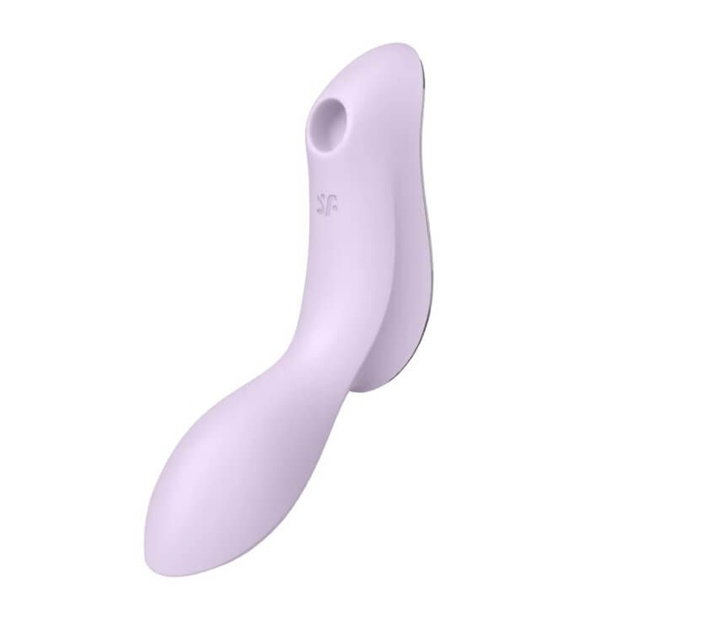 Satisfyer curvy trinity 2 (violet) - Wibrator podwójny soniczny + punkt G, Fioletowy ▶️▶️ DYSKRETNIE ▶️ GWARANCJA ▶️ PRZESYŁKA 24h ▶️