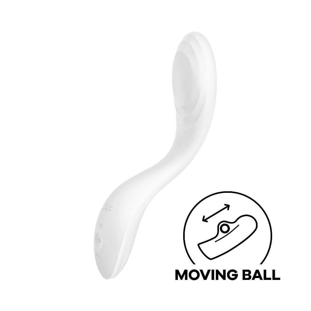 Satisfyer rrrolling pleasure (white) - Wibrator punktu G z rotującą kulką, Biały ▶️▶️ DYSKRETNIE ▶️ GWARANCJA ▶️ PRZESYŁKA 24h ▶️