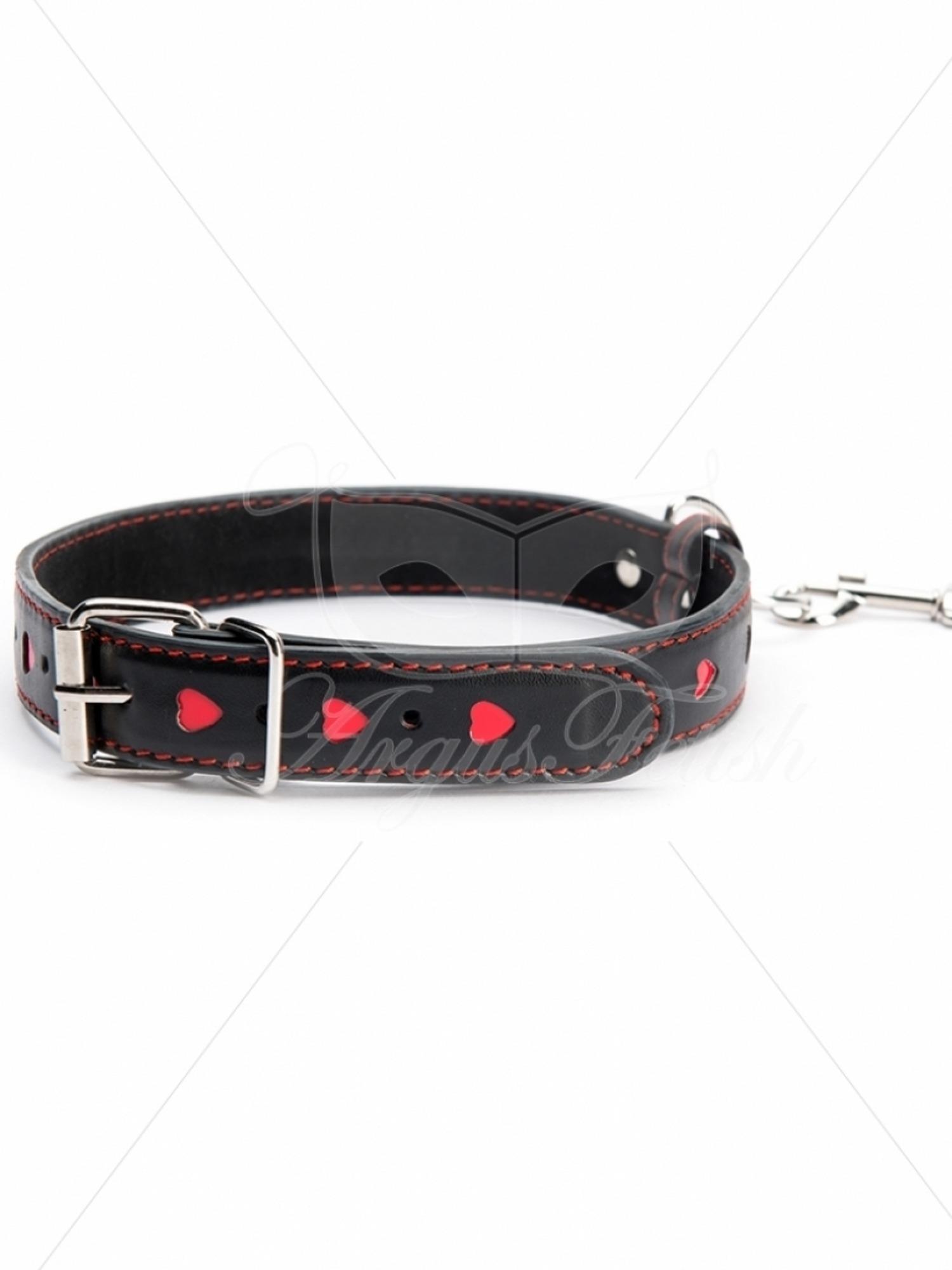 ARGUS Hearts Collar And Leash - Obroża ze smyczą ▶️▶️ DYSKRETNIE ▶️ GWARANCJA ▶️ PRZESYŁKA 24h ▶️