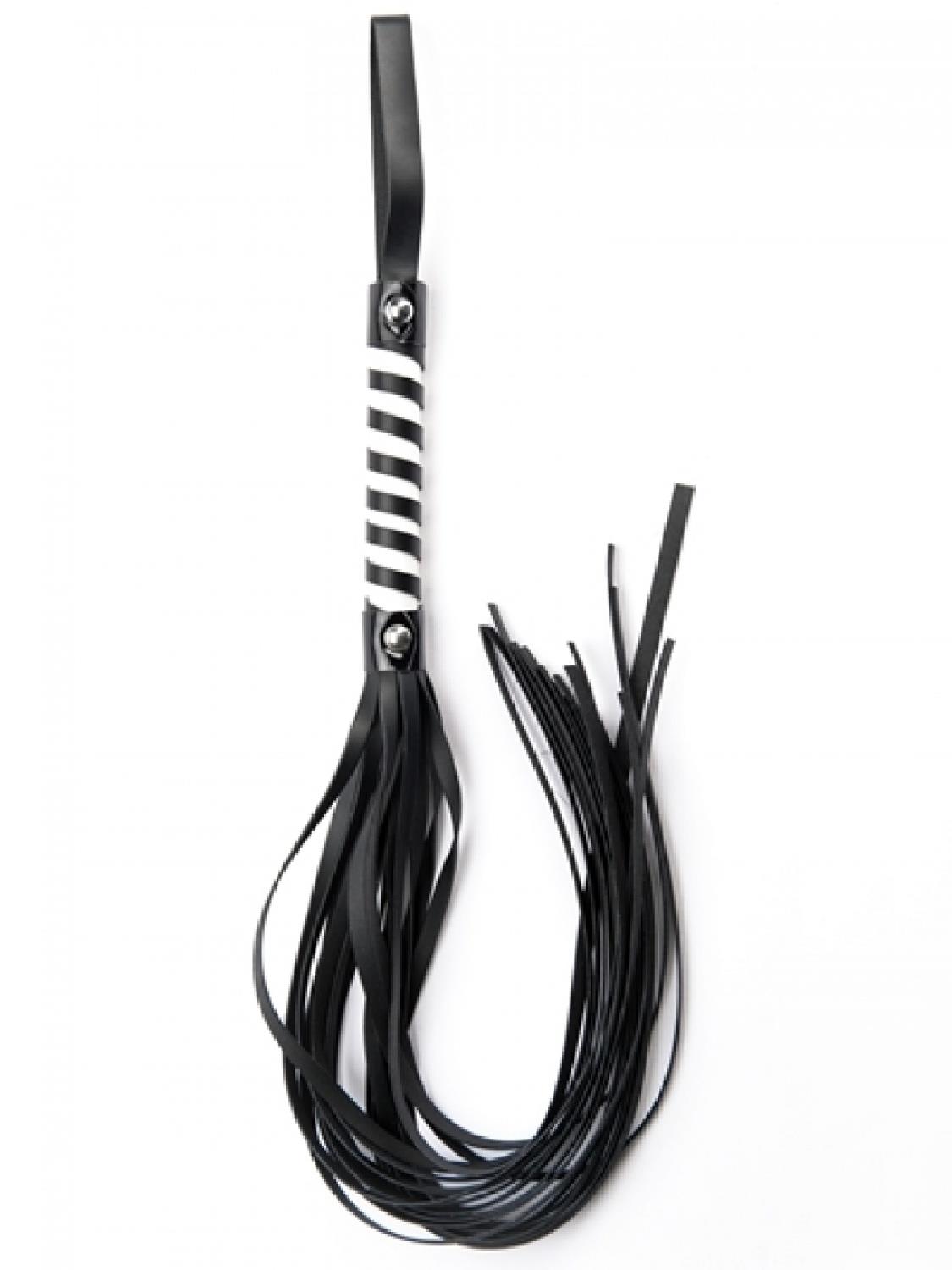 ARGUS Black White Long Stripe Flogger - Pejcz ▶️▶️ DYSKRETNIE ▶️ GWARANCJA ▶️ PRZESYŁKA 24h ▶️