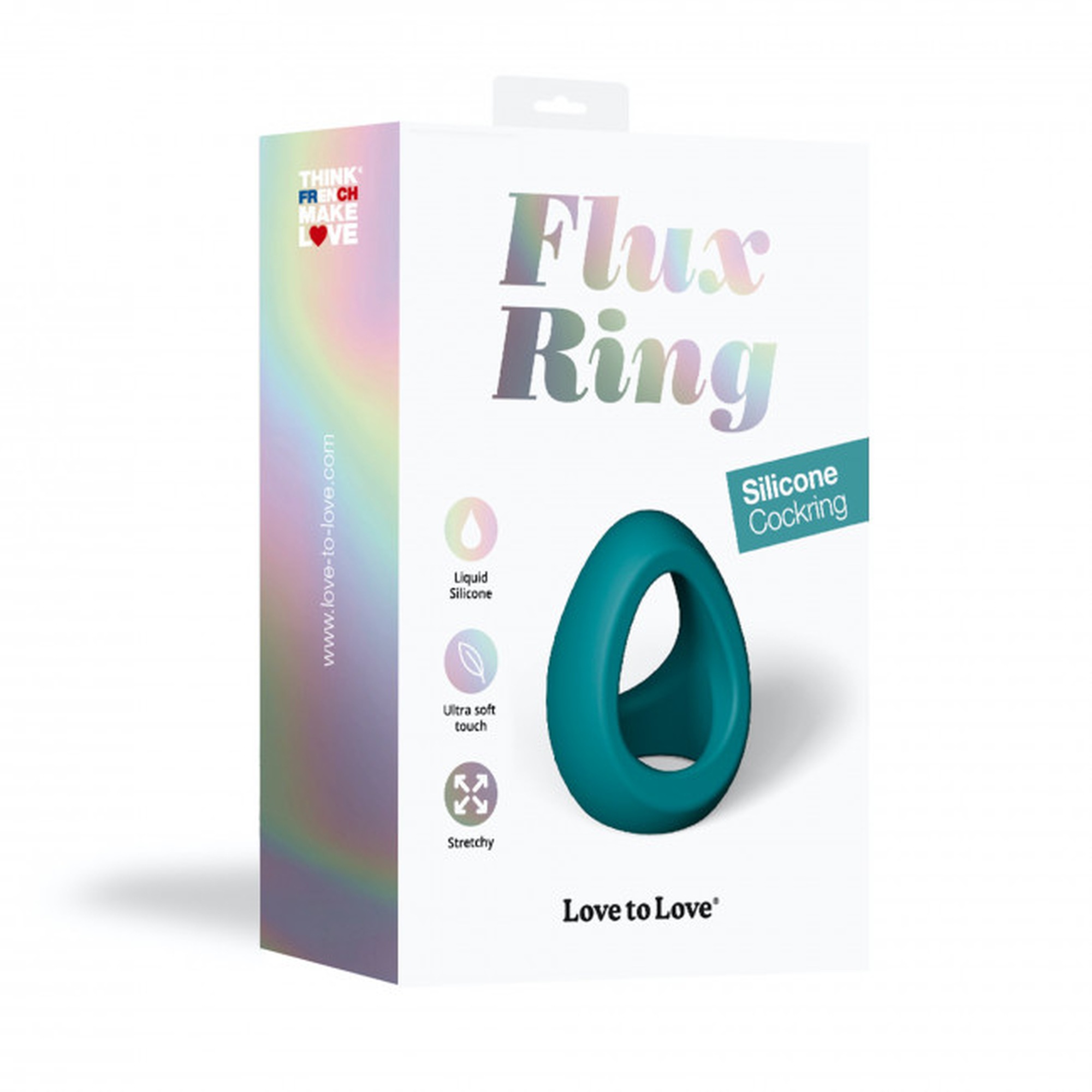 Love to Love flux ring - Elastyczny pierścień erekcyjny, niebieski ▶️▶️ DYSKRETNIE ▶️ GWARANCJA ▶️ PRZESYŁKA 24h ▶️