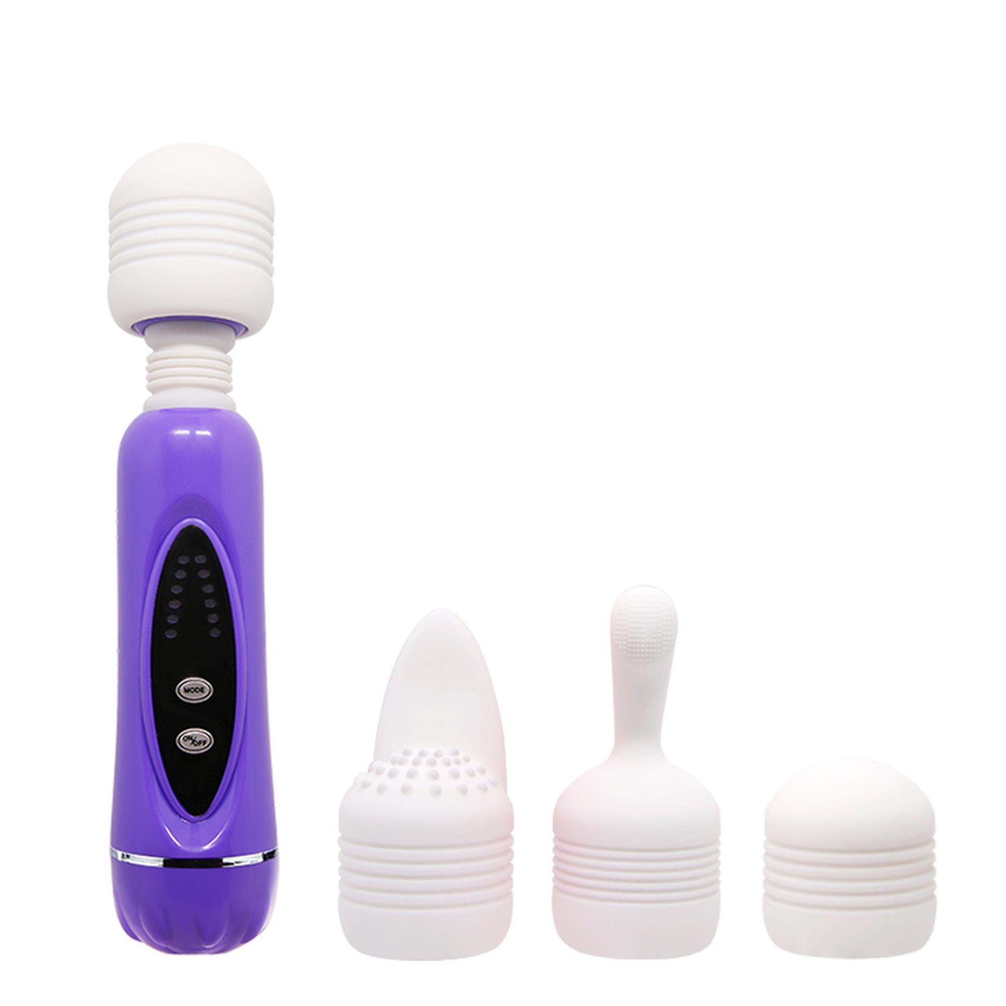 Baile Magical Massager 1312FS - Wibrator wand z wymiennymi nakładkami ▶️▶️ DYSKRETNIE ▶️ GWARANCJA ▶️ PRZESYŁKA 24h ▶️