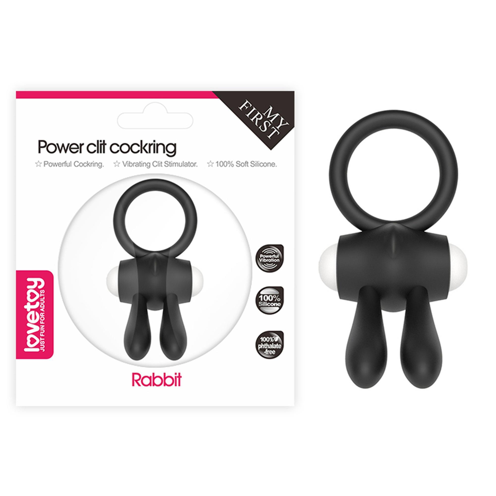 Lovetoy Power Clit Silicone Cockring Black 2 - Wibrujący pierścień erekcyjny ▶️▶️ DYSKRETNIE ▶️ GWARANCJA ▶️ PRZESYŁKA 24h ▶️