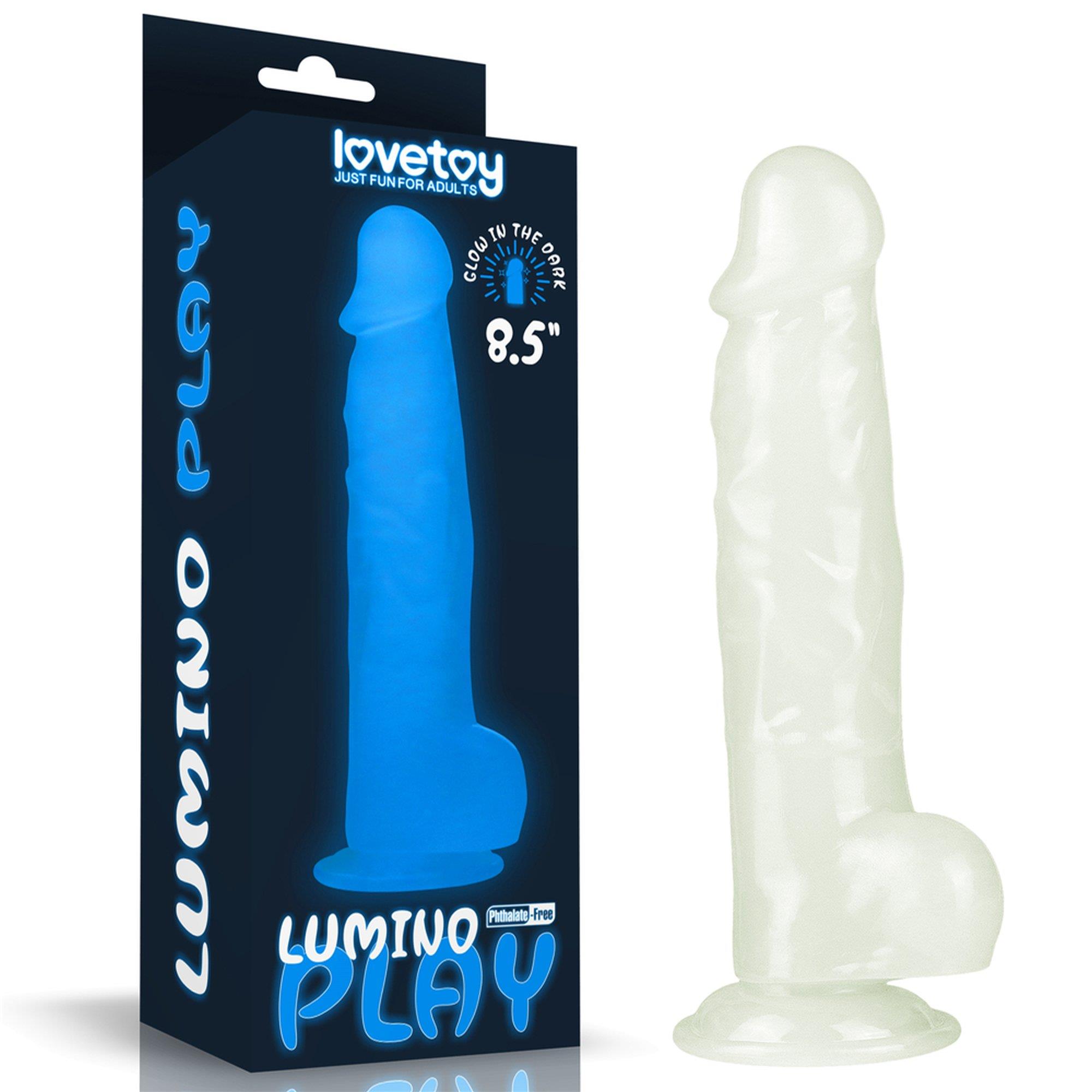 Lovetoy 8.5' Lumino Play Dildo - Dildo klasyczne na przyssawce świecące w ciemności ▶️▶️ DYSKRETNIE ▶️ GWARANCJA ▶️ PRZESYŁKA 24h ▶️