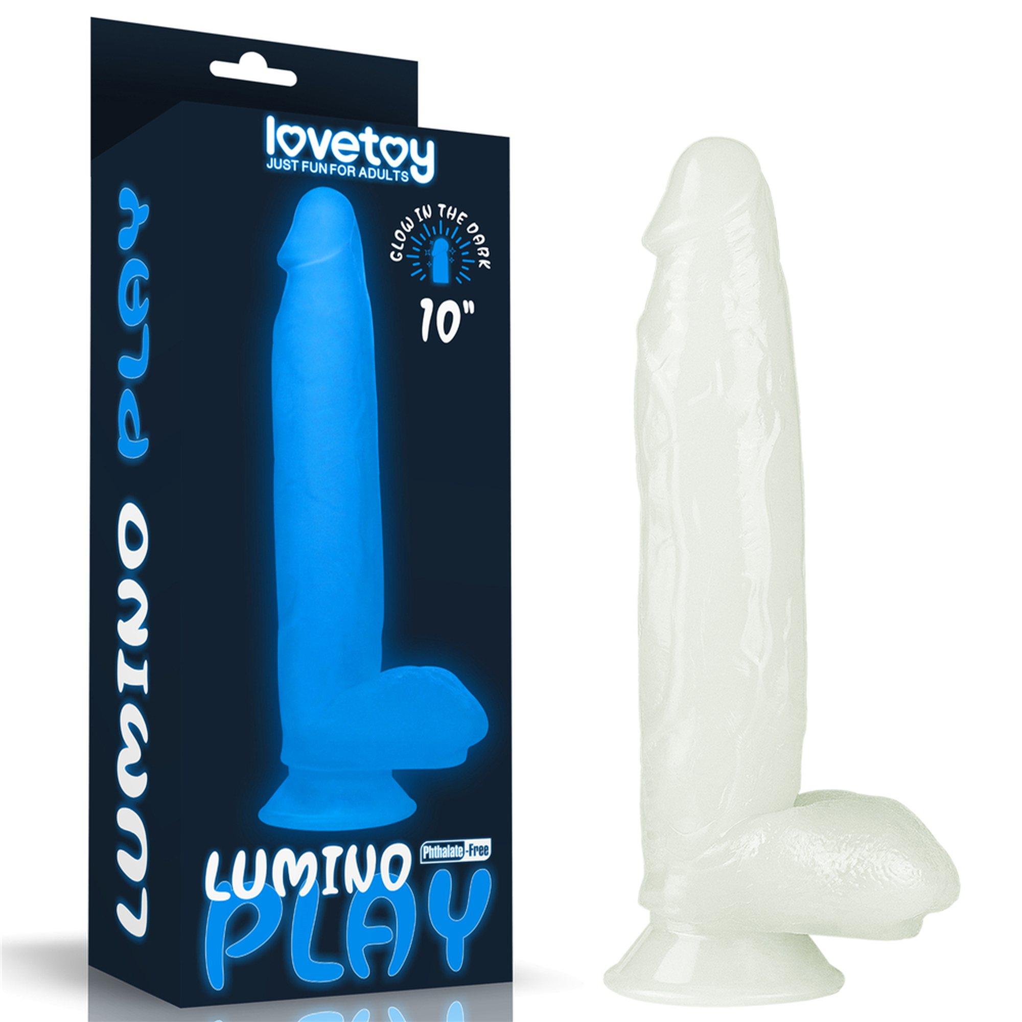 Lovetoy 10' Lumino Play Dildo - Dildo klasyczne na przyssawce świecące w ciemności ▶️▶️ DYSKRETNIE ▶️ GWARANCJA ▶️ PRZESYŁKA 24h ▶️