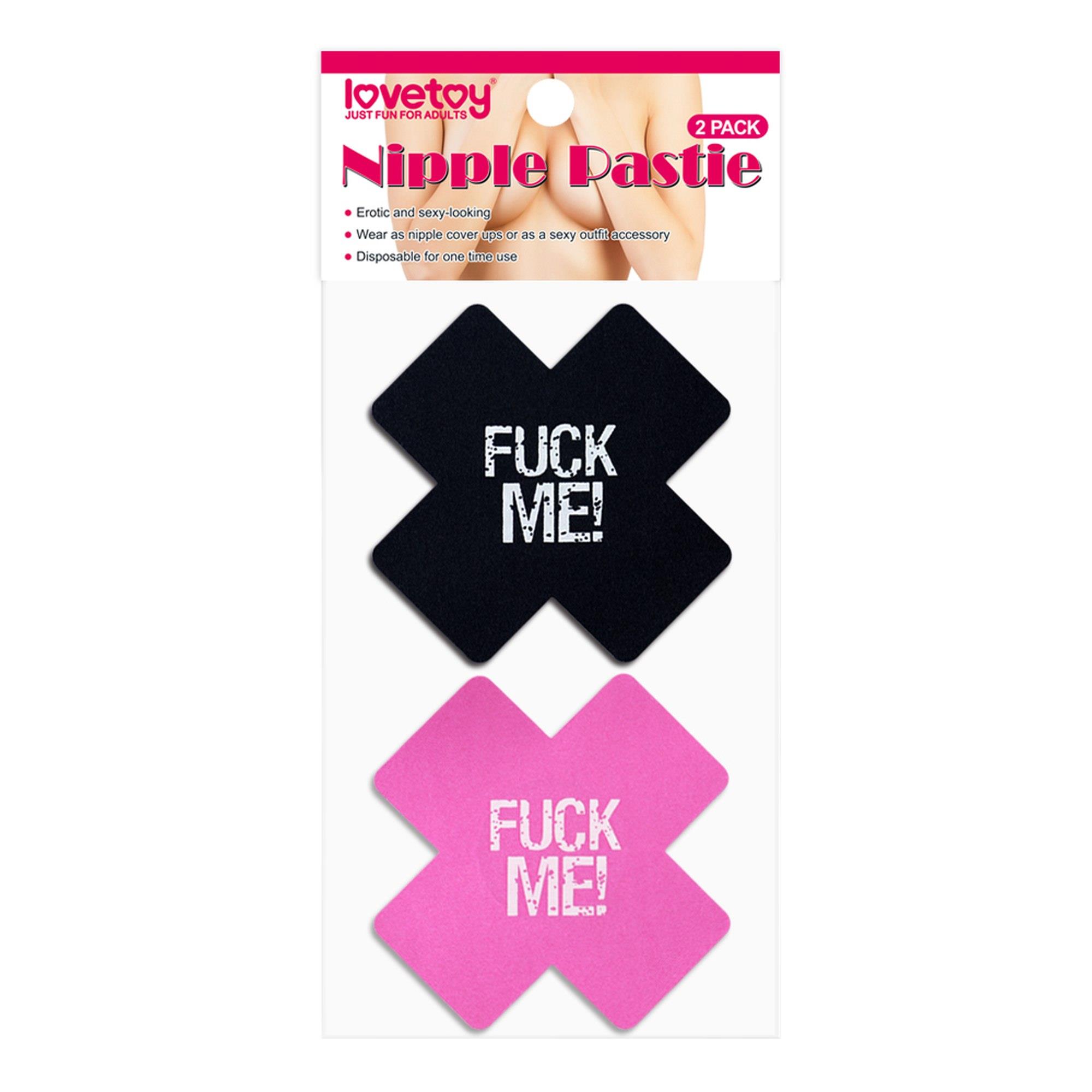 Lovetoy Fuck Me Cross Pattern Nipple Pasties (2 Pack) - Nasutniki ▶️▶️ DYSKRETNIE ▶️ GWARANCJA ▶️ PRZESYŁKA 24h ▶️