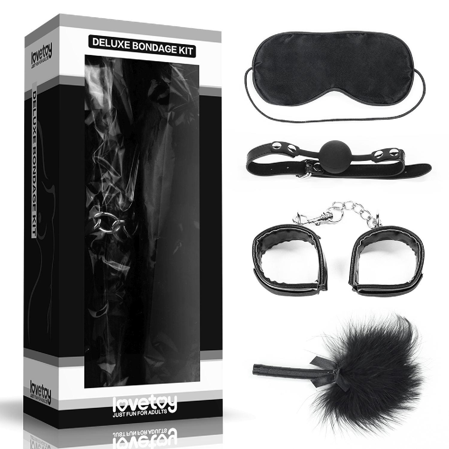 Lovetoy Deluxe Bondage Kit 4 - Zestaw BDSM ⚫ DARMOWA DOSTAWA od 299zł ⚫ DYSKRETNA PRZESYŁKA 24H Z POLSKI ⚫