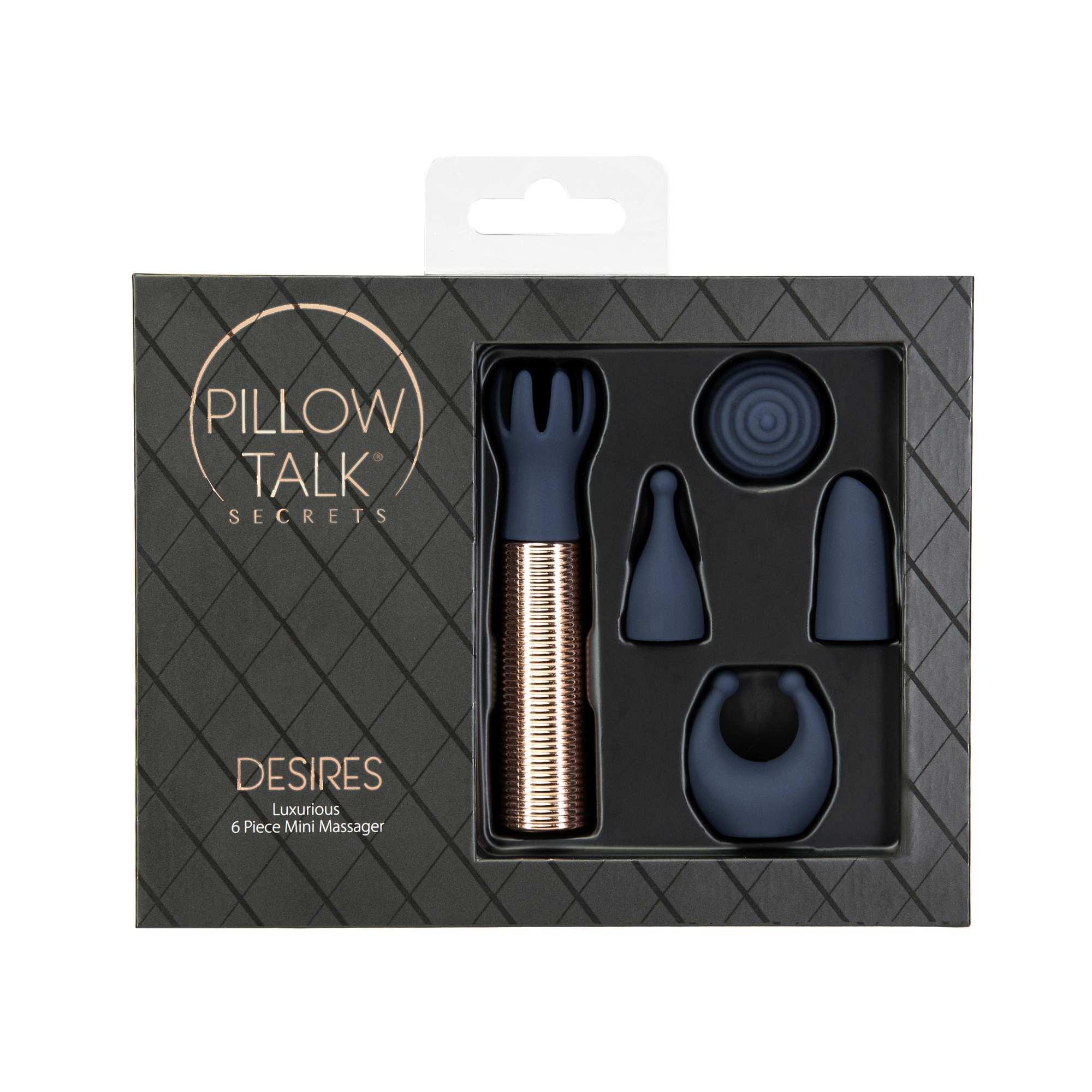 Pillow Talk Secrets Choices 6 Piece Mini Massager - Miniwibrator z wymiennymi końcówkami ▶️▶️ DYSKRETNIE ▶️ GWARANCJA ▶️ PRZESYŁKA 24h ▶️