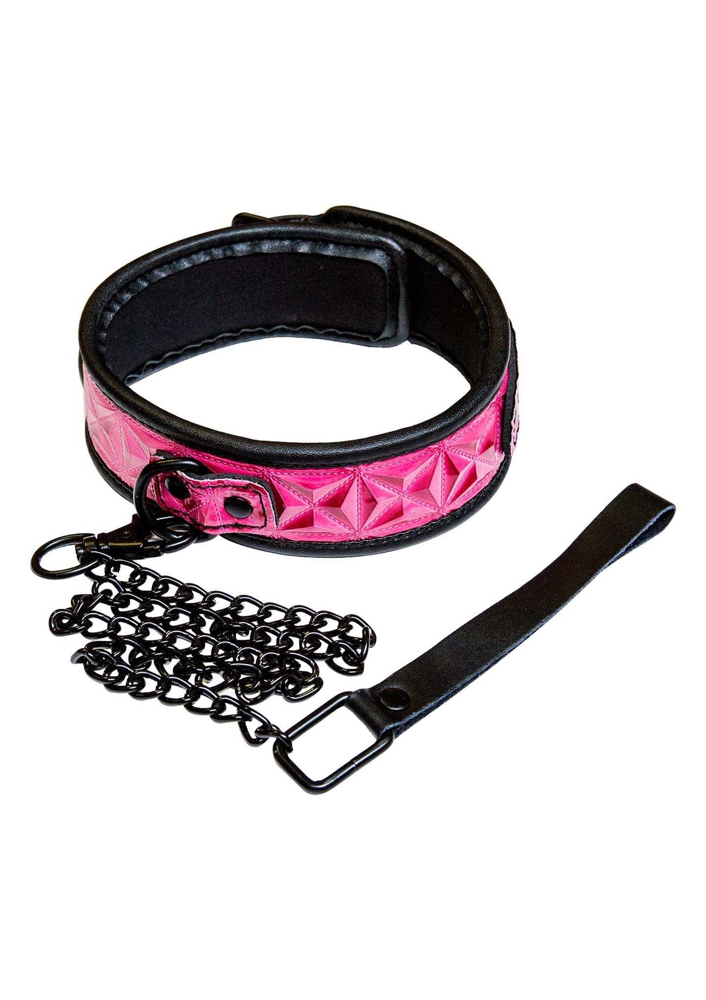 NS Novelties Collar Pink - Obroża ze smyczą ▶️▶️ DYSKRETNIE ▶️ GWARANCJA ▶️ PRZESYŁKA 24h ▶️