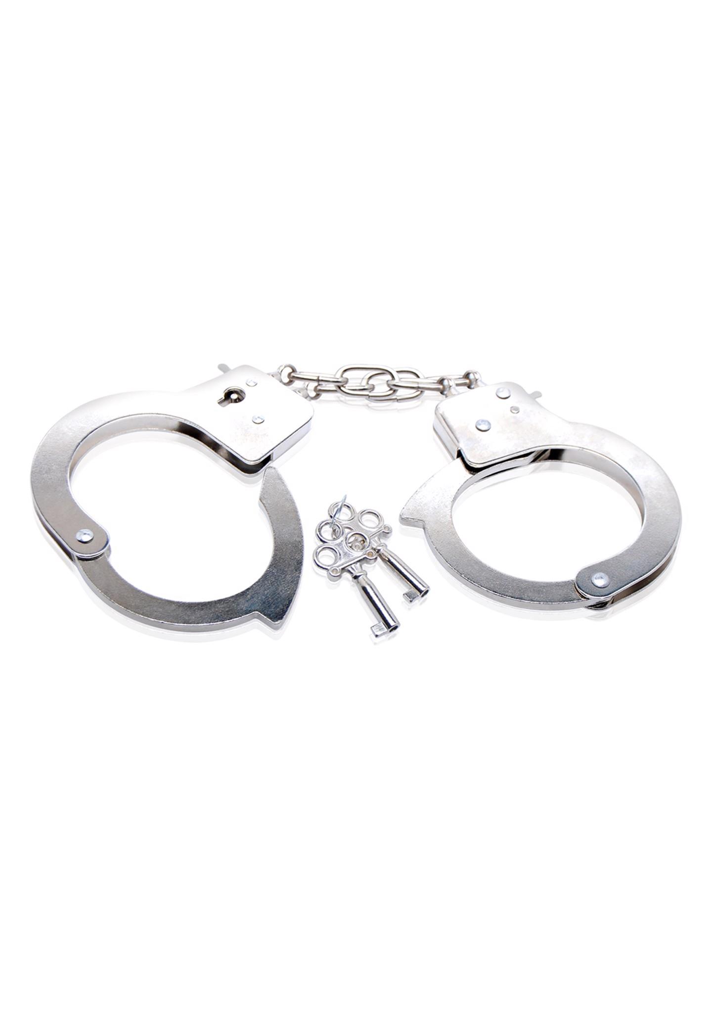 Pipedream Beginners Metal Cuffs Black - Kajdanki metalowe ⚫ DARMOWA DOSTAWA od 299zł ⚫ DYSKRETNA PRZESYŁKA 24H Z POLSKI ⚫