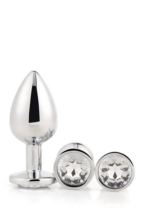 Dream Toys Gleaming Love Silver Plug Set - Zestaw korków analnych, Srebrny ▶️▶️ DYSKRETNIE ▶️ GWARANCJA ▶️ PRZESYŁKA 24h ▶️