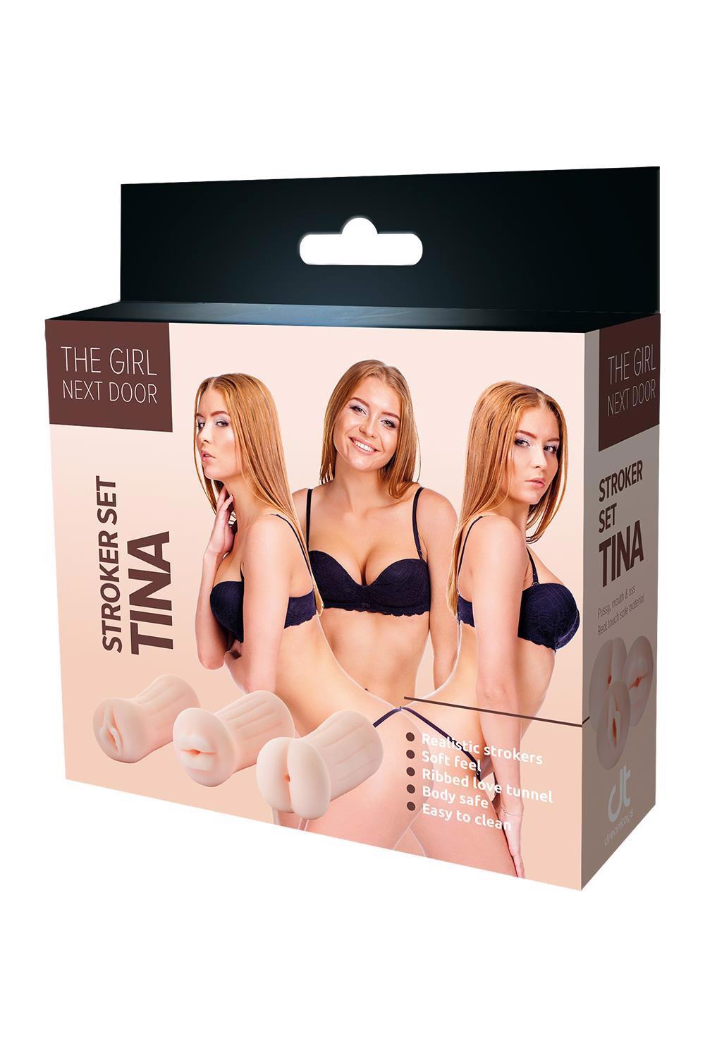 Dream Toys The Girl Next Door Tina - Masturbator naturalistyczny zestaw trzech sztuk ▶️▶️ DYSKRETNIE ▶️ GWARANCJA ▶️ PRZESYŁKA 24h ▶️