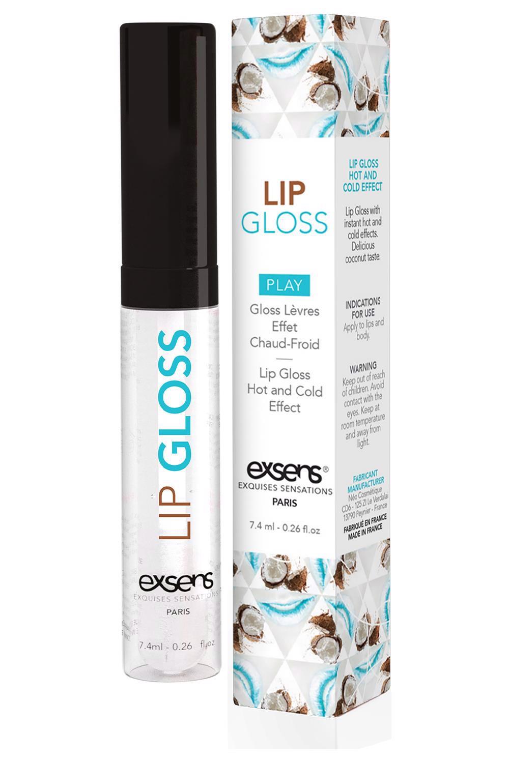 Exsens Hot Kiss Lip Gloss Coconut 7 4Ml - Błyszczyk stymulujący kokosowy ▶️▶️ DYSKRETNIE ▶️ GWARANCJA ▶️ PRZESYŁKA 24h ▶️