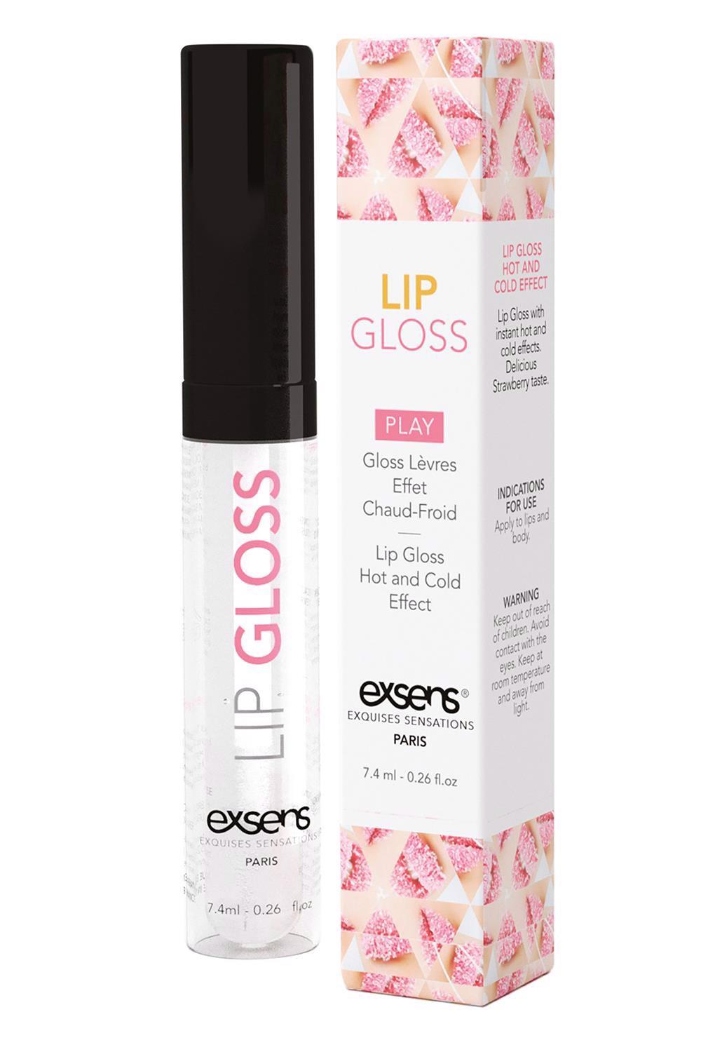 Exsens Lip Gloss Strawberry 7 4Ml - Błyszczyk stymulujący truskawkowy ▶️▶️ DYSKRETNIE ▶️ GWARANCJA ▶️ PRZESYŁKA 24h ▶️