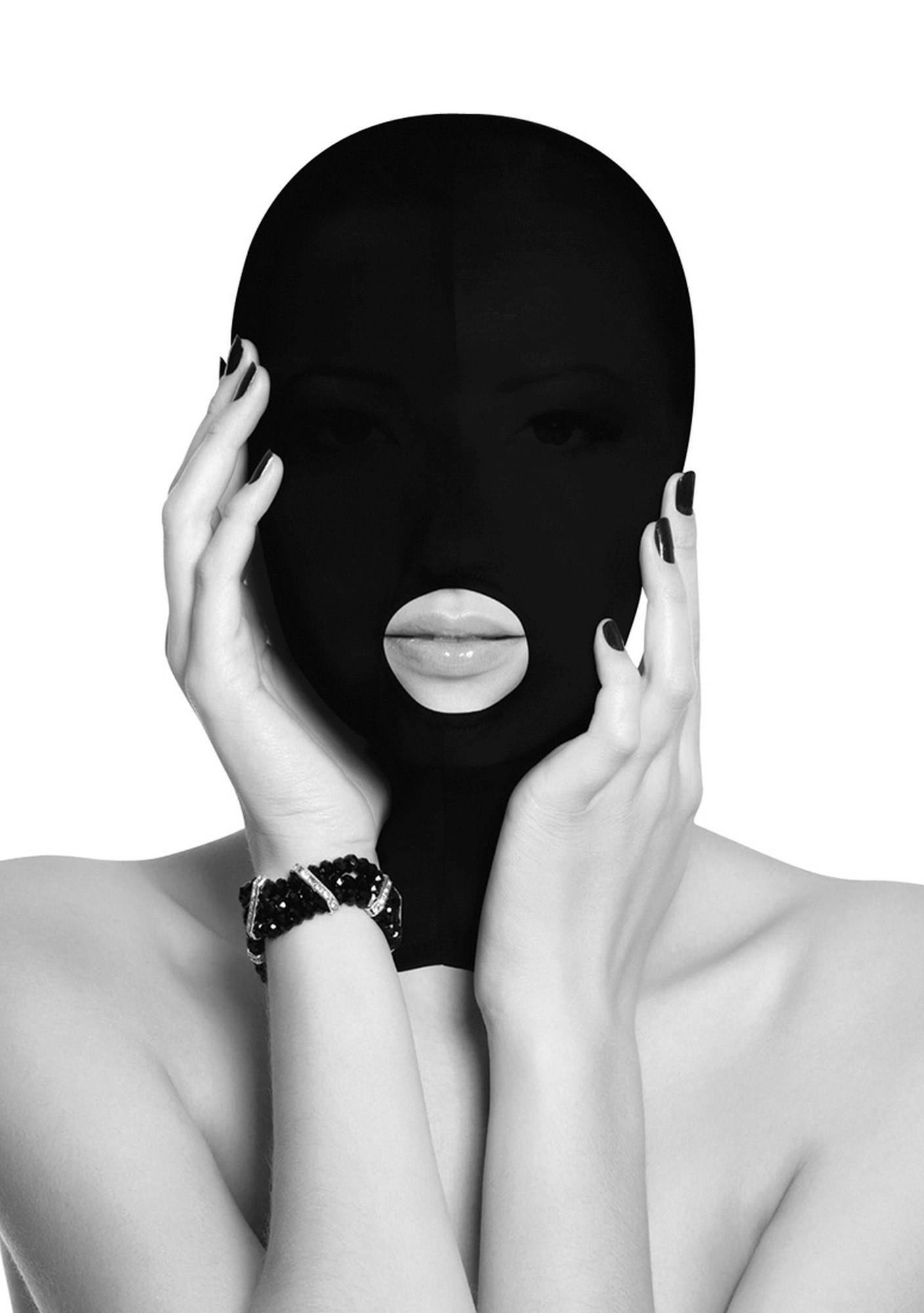 Ouch! Submission Mask With Open Mouth - Maska BDSM ▶️▶️ DYSKRETNIE ▶️ GWARANCJA ▶️ PRZESYŁKA 24h ▶️