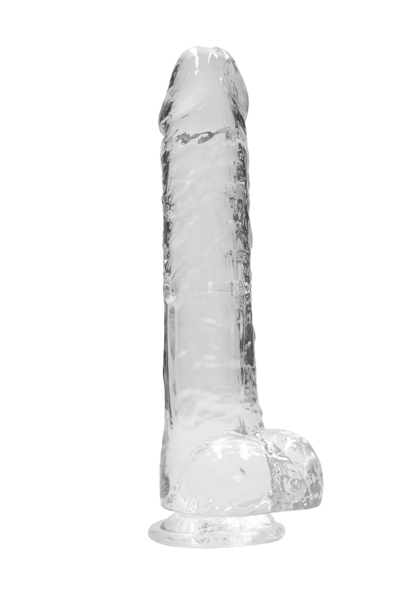 RealRock Realistic Dildo With Balls 10'/ 25,4 Cm - Dildo klasyczne na przyssawce, Przezroczysty ▶️▶️ DYSKRETNIE ▶️ GWARANCJA ▶️ PRZESYŁKA 24h ▶️