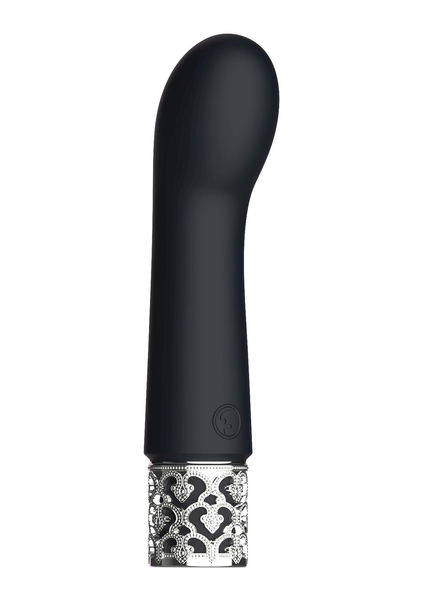 Royal Gems Bijou Rechargeable Silicone Bullet Black - Miniwibrator, Czarny ▶️▶️ DYSKRETNIE ▶️ GWARANCJA ▶️ PRZESYŁKA 24h ▶️