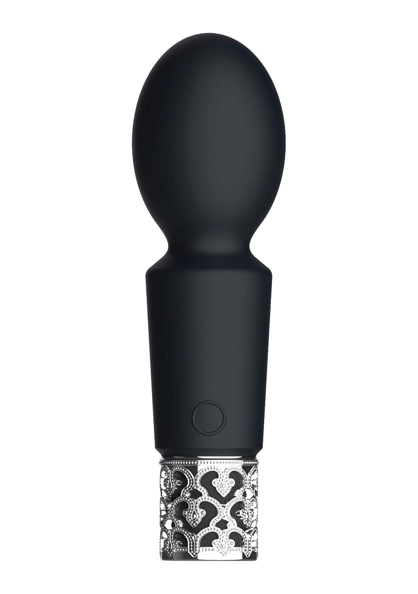 Royal Gems Brilliant Rechargeable Silicone Bullet Black - Wibrator wand, Czarny ▶️▶️ DYSKRETNIE ▶️ GWARANCJA ▶️ PRZESYŁKA 24h ▶️