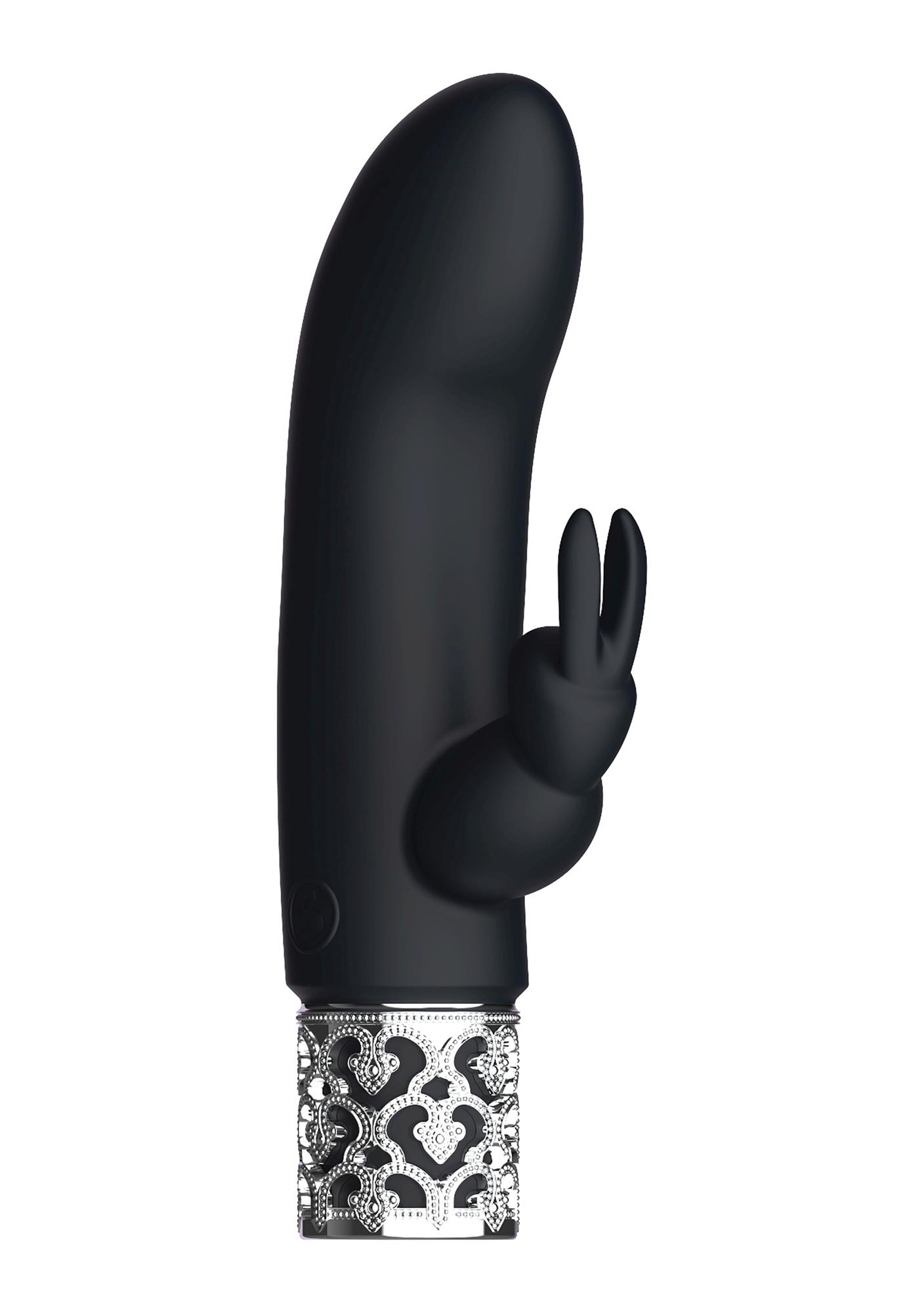 Royal Gems Dazzling Rechargeable Silicone Bullet Black - Wibrator króliczek, Czarny ▶️▶️ DYSKRETNIE ▶️ GWARANCJA ▶️ PRZESYŁKA 24h ▶️