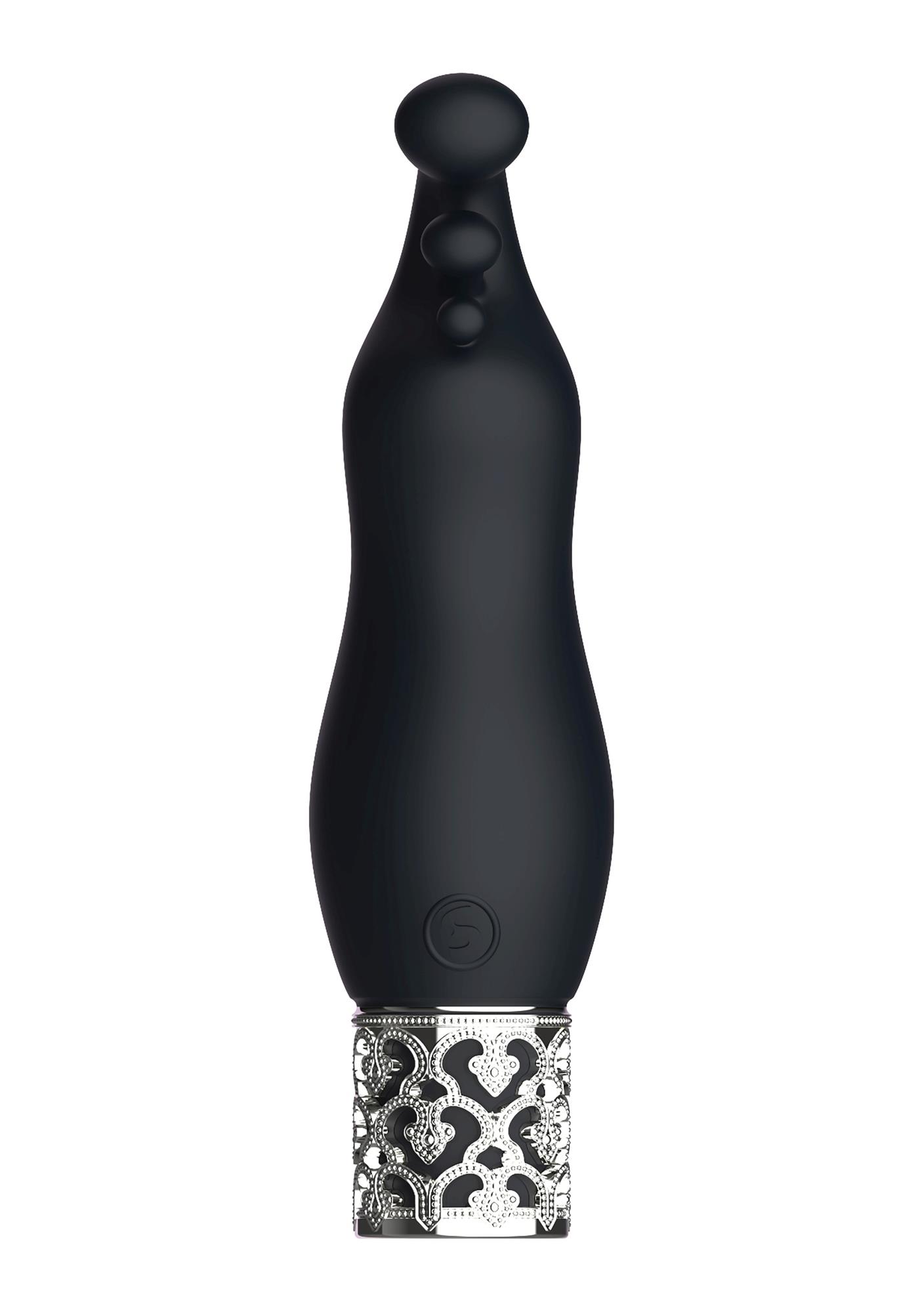 Royal Gems Exquisite Rechargeable Silicone Bullet Black - Wibrator punktowy, Czarny ▶️▶️ DYSKRETNIE ▶️ GWARANCJA ▶️ PRZESYŁKA 24h ▶️