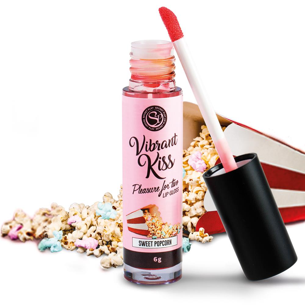 Secret Play Lip Gloss Vibrant Kiss Sweet Popcorn - Błyszczyk stymulujący wibrujący ▶️▶️ DYSKRETNIE ▶️ GWARANCJA ▶️ PRZESYŁKA 24h ▶️