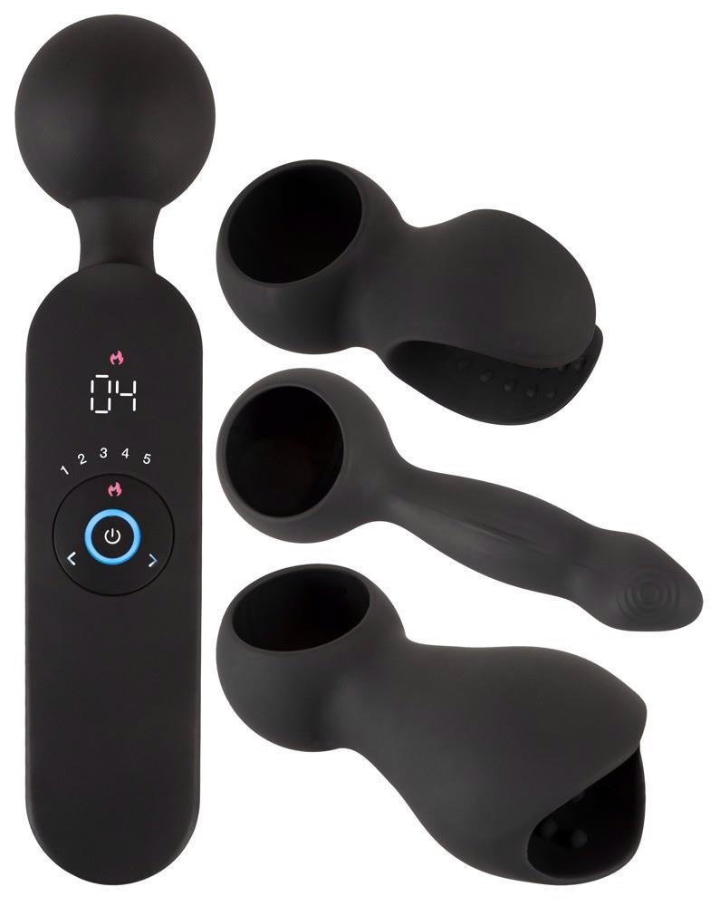 Couples Choice Couples Choice Wand Vibrator - Wibrator wand z dodatkowymi końcówkami ▶️▶️ DYSKRETNIE ▶️ GWARANCJA ▶️ PRZESYŁKA 24h ▶️