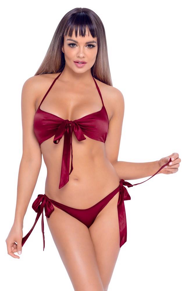 Cotelli Bra And Briefs Red - Komplet dwuczęściowy, Czerwony Wariant/Rozmiar: S/M ▶️▶️ DYSKRETNIE ▶️ GWARANCJA ▶️ PRZESYŁKA 24h ▶️