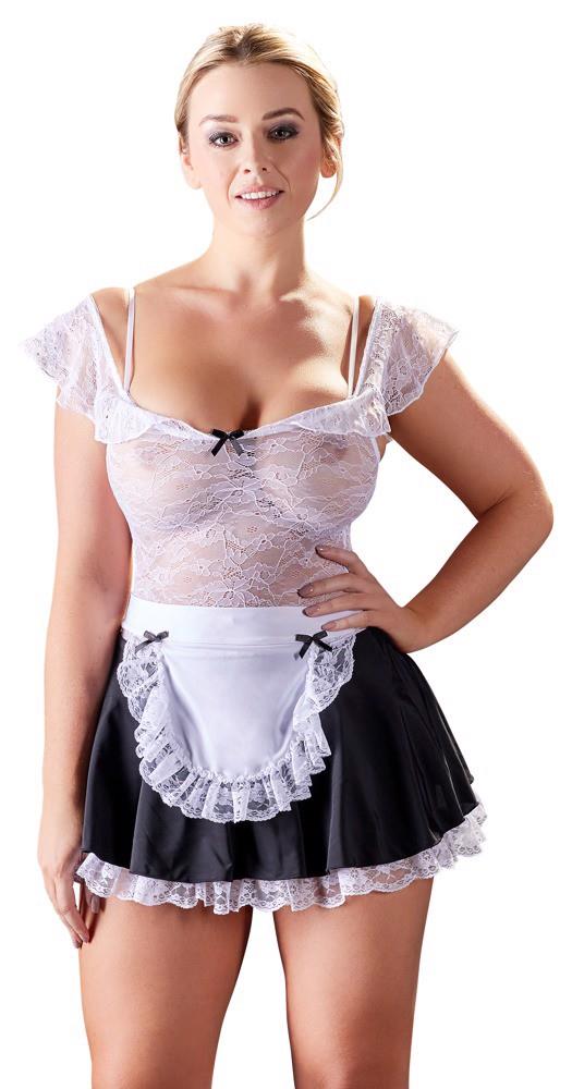 Cottelli COSTUMES Maid'S Dress white - Przebranie służącej, Biały Wariant/Rozmiar: M ▶️▶️ DYSKRETNIE ▶️ GWARANCJA ▶️ PRZESYŁKA 24h ▶️